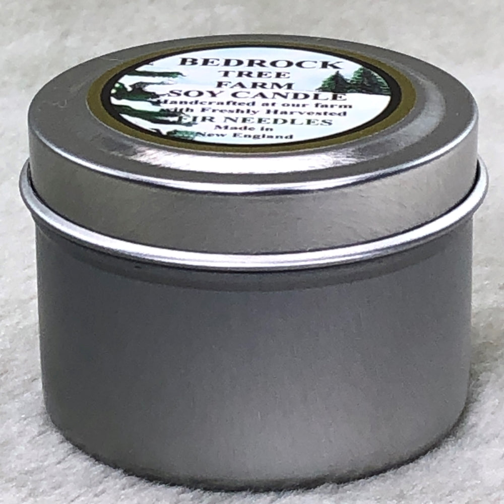 SOY CANDLE Fir Needle Natural Candle Tin - 2 oz. Single Cotton Wick - CT2
