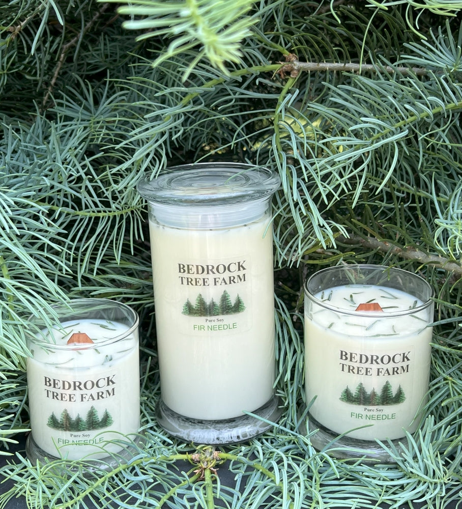 SOY CANDLE - Fir Needle Natural Libbey Status Jar 12 oz. with Wooden Wick - LSJ12N