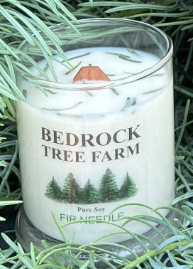 SOY CANDLE - Fir Needle Natural Libbey Status Jar 8 oz. with Wooden Wick - LSJ8N