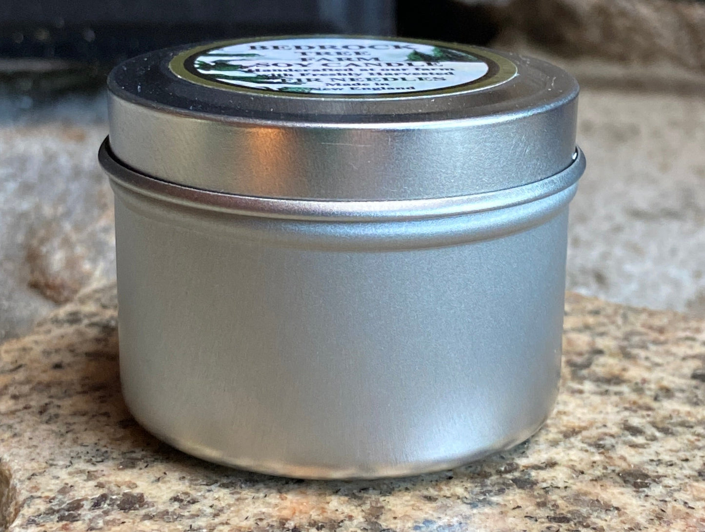 SOY CANDLE Fir Needle Natural Candle Tin - 2 oz. Single Cotton Wick - CT2