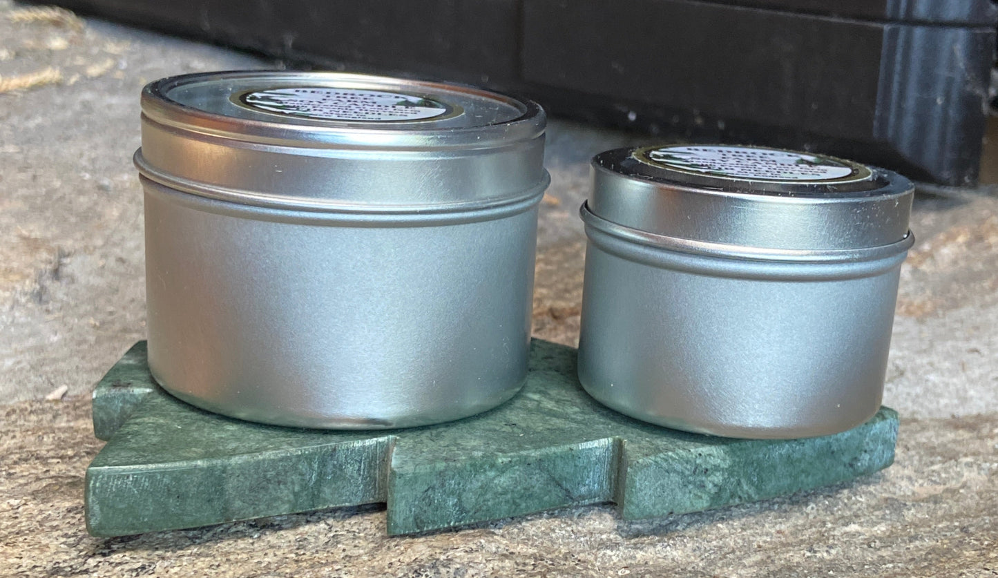 SOY CANDLE Fir Needle Natural Candle Tin - 2 oz. Single Cotton Wick - CT2