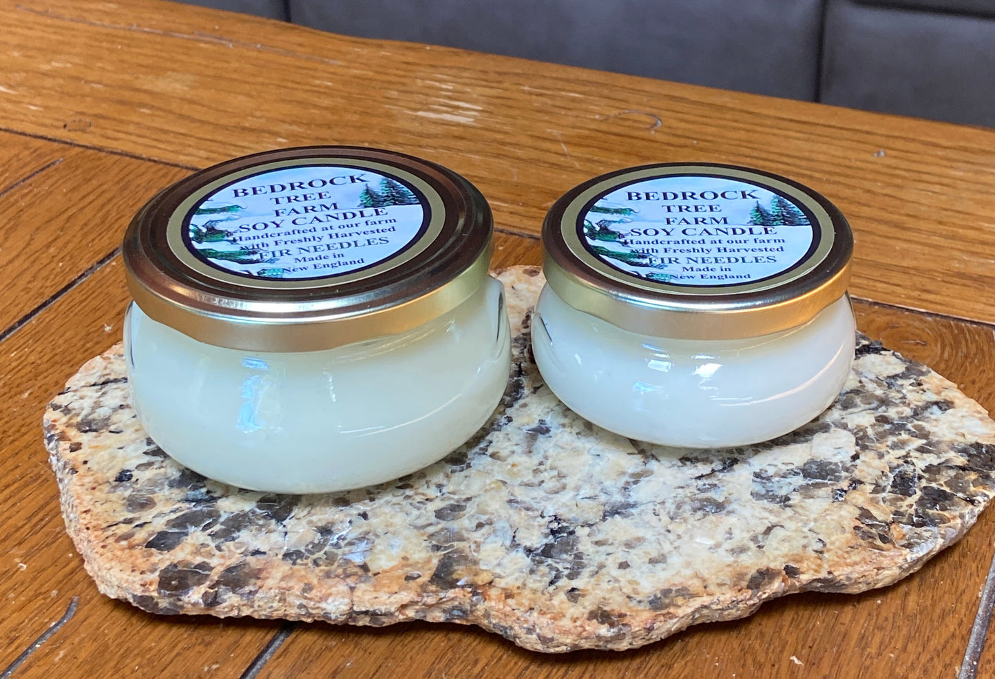 SOY CANDLE Fir Needle Natural Tureen Jar 6 oz. Triple Cotton Wick - TJ6