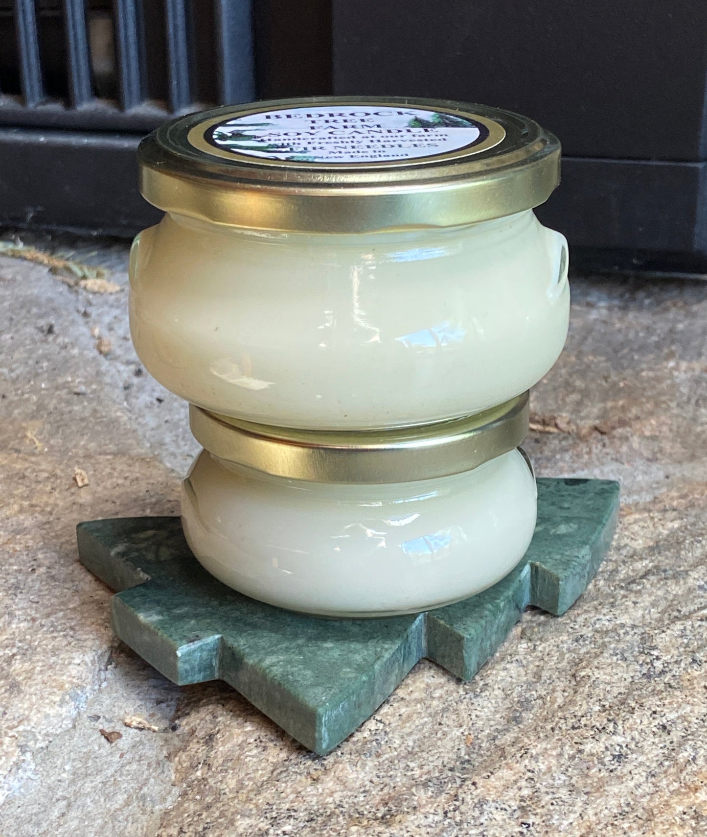 SOY CANDLE Fir Needle Natural Tureen Jar 3.5 oz. Double Cotton Wicks - TJ35