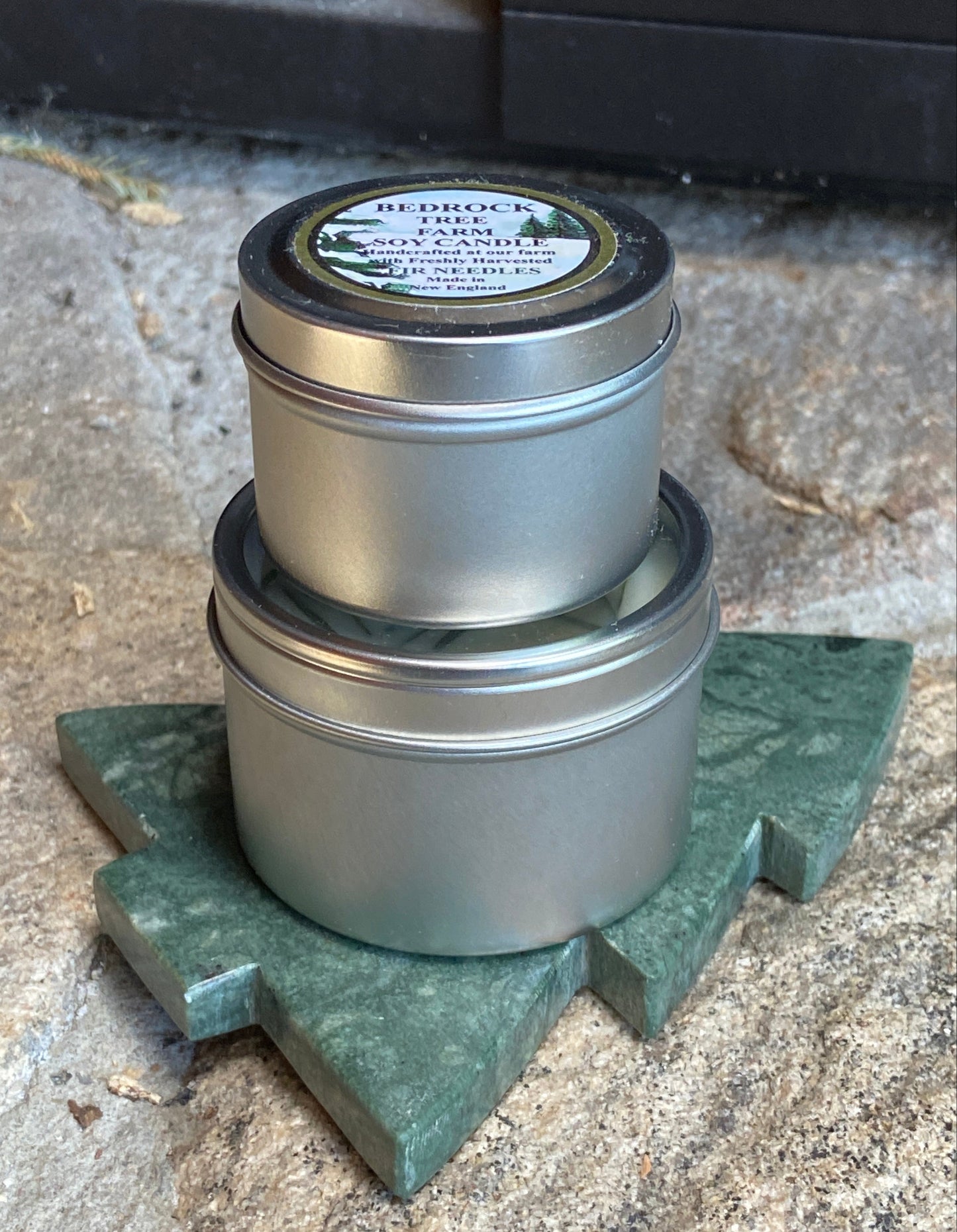 SOY CANDLE Fir Needle Natural Candle Tin - 2 oz. Single Cotton Wick - CT2