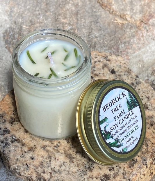 SOY CANDLE Fir Needle Natural Mason Mini Jar 1.25 oz. Single Cotton Wick - MJ125N