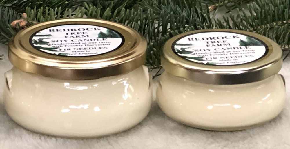 SOY CANDLE Fir Needle Natural Tureen Jar 3.5 oz. Double Cotton Wicks - TJ35