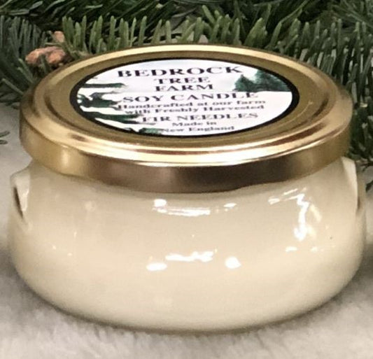 SOY CANDLE Fir Needle Natural Tureen Jar 6 oz. Triple Cotton Wick - TJ6