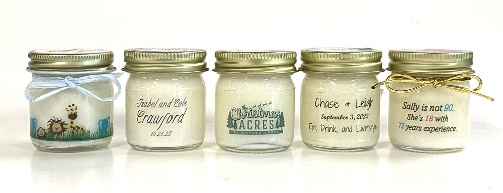 SOY CANDLE Fir Needle Natural Mason Mini Jar 1.25 oz. Single Cotton Wick - MJ125N